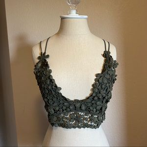 Intimately Free People Olive Green Bralette, Size M